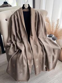 1 chiếc khăn choàng cổ họa tiết trái tim thanh lịch, chất liệu jacquard, chỉ vàng, đa năng, thích hợp dùng trong phòng điều hòa, phù hợp với trang phục mùa xuân/thu và mặc hàng ngày. - Nhiều màu - Xem 14