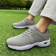 Zapatos de golf para exteriores antideslizantes sobre hierba, unisex, cómodos, ligeros y duraderos, con tracción para todo tipo de clima, aptos para varios deportes - Gris - Ver 2