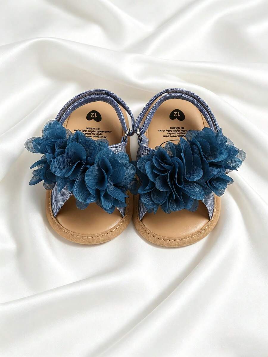 Sandalias blancas elegantes para exteriores para bebés niñas, zapatos de verano para niños pequeños