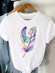 Women T-Shirts - [White] - View 7