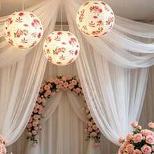 1 Set (3pcs) Rose Lanterns, Suitable For Decorating Festivals, Parties, Weddings, Or Home/Office. A Way To Add Style And Illuminate Your Wedding And Birthday Celebrations. - Multicolor - View 8