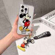 This Disney Mickey Mouse Pattern Lanyard Phone Case Features A Strong Magnetic Closure And Full Coverage Of Acrylic And TPU Material. It's Shockproof, Lightweight, And Suitable For IPhone17/16/11/13/15/15 Plus/15 Pro/15 Pro Max/12/14 Pro Max/11 Pro Max/12 Pro/12 Pro Max/13. It's A Popular Birthday Gift, Business Gift, Durable, Stain-Resistant, And Fingerprint-Resistant New Phone Case For Men And Women. It Also Includes A Mickey Mouse Phone Case And Mickey Mouse Doll Bracelet. Compatible With SamsungGalaxy S20, S21, S22, S23, And S24 Series. It's The Perfect Gift For Friends And Family. This Stylish Phone Case Is Fun, Lightweight, And Durable. IPhone17 Pro Max Phone Case, Minnie Phone Case. - Hồng - Xem 7