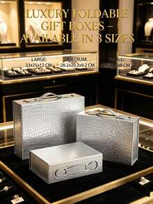 One-Piece Folding Gift Box, High-End And Exquisite Handle Folding Flip Box, One-Piece Molding, Convenient Hand-Held Gift Box, Magnetic Gift Packaging Box. - A - View 2