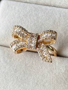 1pc Rhinestone Butterfly Design Functional Multi-Purpose Ring - Gold - View 4