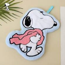 SNOOPY 1条史努比卡通珊瑚绒狗狗手巾，加厚吸水，可悬挂，适用于厨房清洁、浴室装饰，四季皆宜，高品质实用设计 - 彩色 - 查看 8