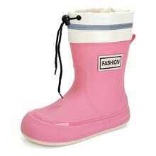 Botas de lluvia cortas y elegantes para mujer con abertura impermeable ajustable, calzado impermeable para jardinería, fabricadas en plástico PVC impermeable de alta calidad, ideales para trabajar al aire libre, jardinería o cualquier actividad en días lluviosos. - Rosa- - Ver 2
