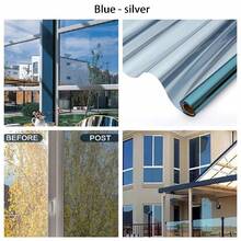 One Way Mirror Window Film Silver Heat Control UV Block Customizable Sizes Home Office - 1PC - View 10
