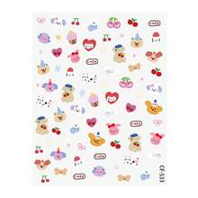 Apple Phone Cherry Bear Cute Stickers, DIY Decorative Stickers, Camera Stickers, Cartoon Stickers, 3D Embossed DIY Phone Case & Camera Stickers - Multicolor - View 4