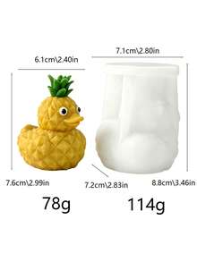 1个3D水果鸭硅胶模具，可重复使用，易脱模 - 爆款鴨子-蠟燭模具 - 查看 8