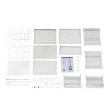 RibasuBB 3-Tier Tabletop Dish Drying Rack With Magnetic Flip Front, Mesh Sides, Pull-Out Drip Tray, Carbon Steel Frame, Large Capacity, Plate Grooves, Side Hooks, Adjustable Feet White - trắng - Xem 2