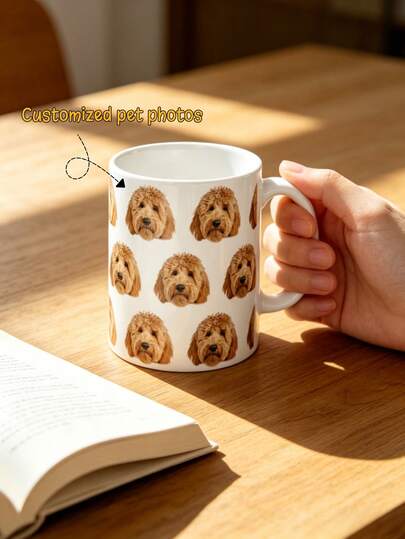 1 Chiếc cốc in hình thú cưng cá nhân hóa, có thể tùy chỉnh với ảnh thú cưng của bạn, đồ dùng uống hàng ngày hoàn hảo cho những người yêu động vật, mang đến nét dễ thương, duyên dáng và ấm áp cho nhà bếp, văn phòng, bàn ăn sáng và góc cà phê, lý tưởng cho sử dụng hàng ngày, sinh nhật, ngày lễ và làm kỷ niệm về thú cưng yêu quý.