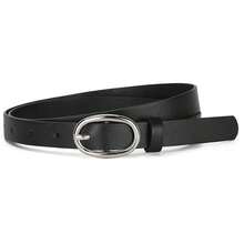 1 chiếc thắt lưng nữ màu đen, khóa oval, chất liệu PU, cỡ lớn, thích hợp mặc hàng ngày, kiểu thắt lưng bạn gái. - màu đen - Xem 5