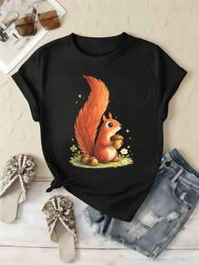 Dam-T-shirts - Svart - Visa 2
