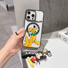 This Disney Mickey Mouse Pattern Lanyard Phone Case Features A Strong Magnetic Closure And Full Coverage Of Acrylic And TPU Material. It's Shockproof, Lightweight, And Suitable For IPhone17/16/11/13/15/15 Plus/15 Pro/15 Pro Max/12/14 Pro Max/11 Pro Max/12 Pro/12 Pro Max/13. It's A Popular Birthday Gift, Business Gift, Durable, Stain-Resistant, And Fingerprint-Resistant New Phone Case For Men And Women. It Also Includes A Mickey Mouse Phone Case And Mickey Mouse Doll Bracelet. Compatible With SamsungGalaxy S20, S21, S22, S23, And S24 Series. It's The Perfect Gift For Friends And Family. This Stylish Phone Case Is Fun, Lightweight, And Durable. IPhone17 Pro Max Phone Case, Minnie Phone Case. - Trong sáng - Xem 5