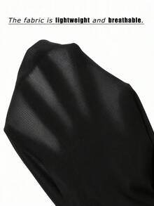 1pc Women's Basic Casual Round Neck Ribbed Camisole Top, Fitted Sleeveless Front Button Adjustable Strap Seamless Tank Top, Solid Black For Daily Wear - Black - View 6