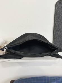 Women's Solid Color Fashionable Versatile Casual Fanny Pack - Black - View 3