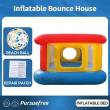 Inflatable Castle Bounce House, With A Jumping Area And Basketball Games On The Children's Trampoline, Suitable For Indoor And Outdoor Parties. - Multicolor - View 6