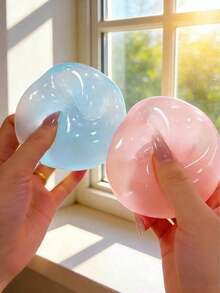 1pcs Moldable Slow Rebound Blue Coconut Oil Handmade Squeezing Ball, 6cm Round Malt Stress Relief Squeeze Toy, Suitable For Ideal Holiday Gifts, Fun & Cute Gifts, Birthday Gifts, Easter Gifts, Halloween Gifts, Christmas Gifts, Party Favor Filler - Blue - 查看 8