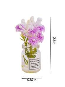 Plastic Resin Glow-In-The-Dark Mini Realistic 3D Flower Vase, Resin Creative Car/Desktop Micro Landscape Decor - Random Color - View 10
