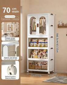 Large Stackable Storage Box With Lid - White - View 7
