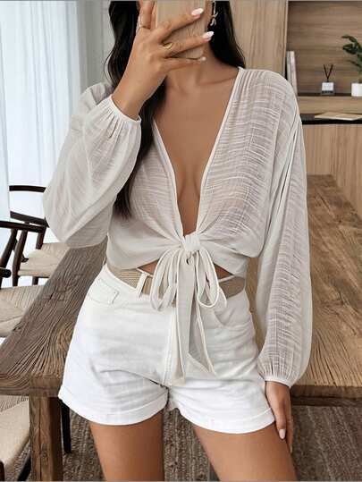 Breezaya 夏日海滩素色结饰和服