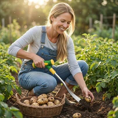 Multifunctional Stainless Steel Gardening Trowel, Ergonomic Handle, Suitable For Weeding, Garlic Planting In Garden And Farm, Portable Gardening Shovel, Durable Manual Gardening Tool