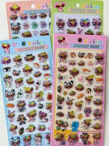 Bộ sticker thủ công 3D - Sticker, Sticker hình kẹo, Sách sticker 3D tái sử dụng, Sticker trang trí tự làm, Sticker tương tác cho trẻ em, Sticker trang trí hàng ngày, Sticker trang trí tiệc, Trang hoạt động dán sticker, Sổ nhật ký, Sổ lưu niệm, Hộp bút chì, Phong bì, Hộp quà, Sticker phần thưởng khung ảnh - Nhiều màu - Xem 4