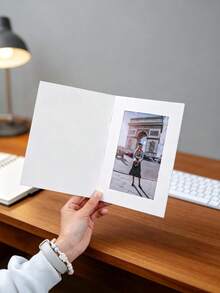 Bộ 5 thiệp trắng, phong bì và khung ảnh, thiệp trắng 4x6 inch, thiệp gấp giấy kèm phong bì, thích hợp làm thiệp DIY, thiệp cảm ơn, thiệp mời, thiệp cưới, thiệp sinh nhật và nhiều dịp khác. - nhiều màu - Xem 6