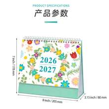 1件 2026-2027新款创意线圈桌面日历笔记本，日程规划本，桌面装饰，节日礼物，适用于各种场合 - 多款 - 查看 9