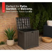 Waterproof Outdoor Storage Box Lockable Chest For Garden Patio And Pool Accessories - Grey - View 6
