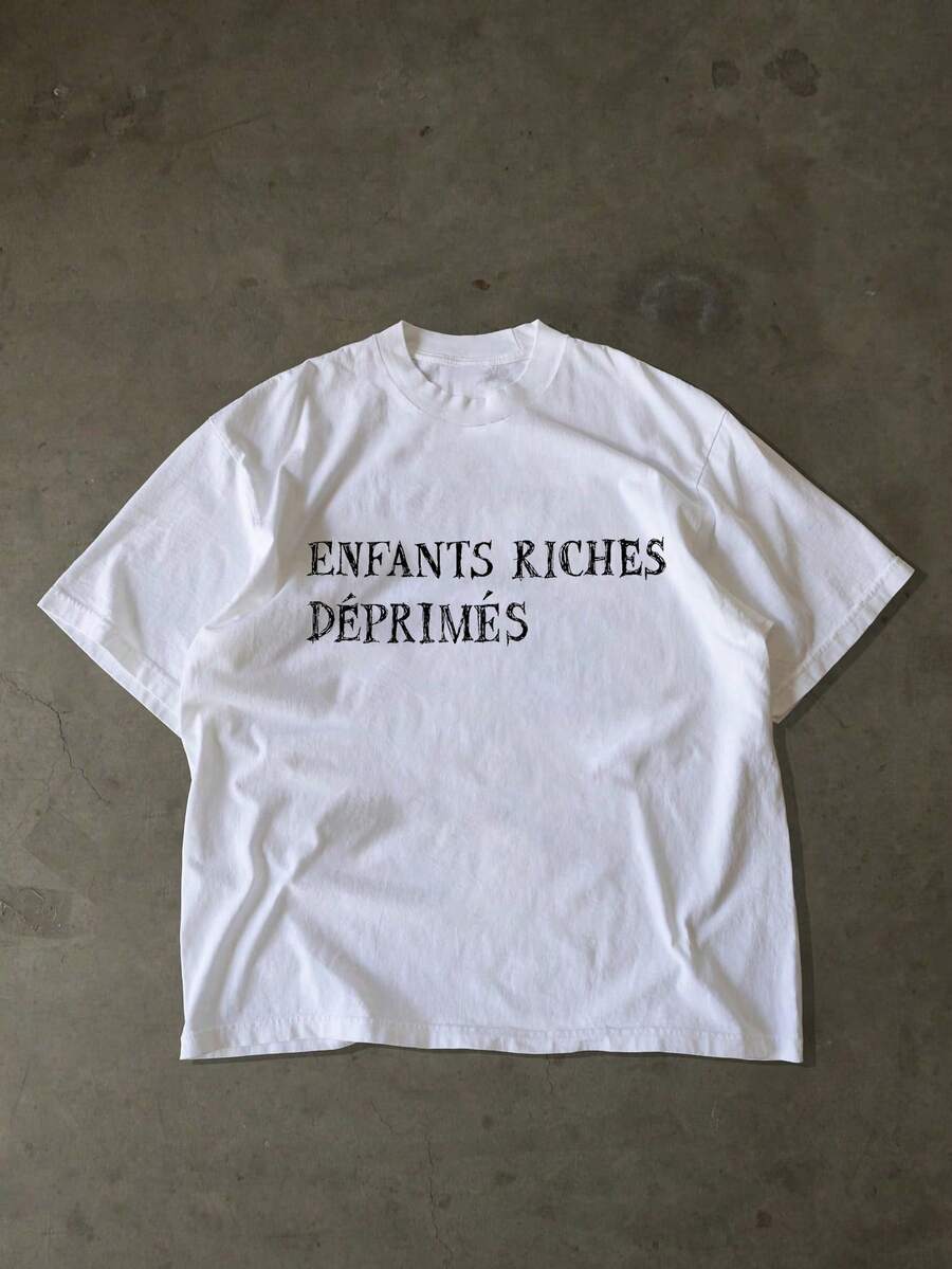 Men's New Fashionable Hip Hop Printed T-Shirt - White - View 1