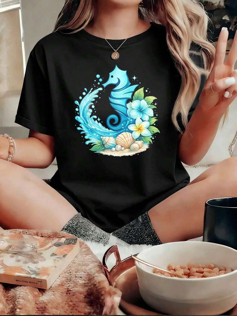 Women T-Shirts - Black - View 1
