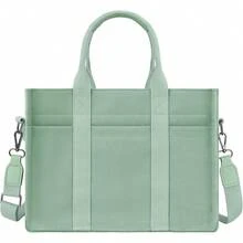 2026hot SeIIing  Canvas Tote Bag For Women With Zipper Closure & Individual Compartments For Work College For Teacher & Nurse - 粉色 - 查看 9