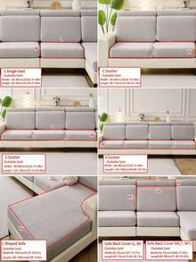 1 tấm bọc ghế sofa co giãn, chống trượt, chống tràn, che phủ toàn bộ, chất liệu vải dày dặn, có thể giặt máy, chống bụi, thân thiện với thú cưng, có thể điều chỉnh kích thước cho phòng ngủ, văn phòng, phòng khách, ghế sofa hình chữ L 1/2/3/4 chỗ ngồi. - Màu Xám nhạt - Xem 5