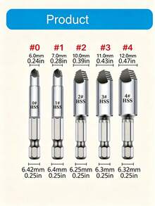 Multi-Size Double-Sided High-Speed Steel Damaged Screw Extractor Drill Bit Set, Practical DIY Silver Spiral Dual-End Loose Broken Bolt Removal Quick Repair Hardware Tool Kit, Essential Woodworking Home Tool, Father's Day Gift - A - View 3