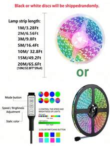 شريط إضاءة LED RGB USB بطول 1-15 متر، يعمل بطاقة USB 5V، تحكم ب- 3 مفاتيح، إضاءة خلفية تلفزيون ب- 7 ألوان، ذاكرة الأنماط، شريط RGB 5050 لديكور الغرفة والنوم وغرفة المعيشة والحفلات، إضاءة العطلات والكريسماس والهالوين وهدية عيد الميلاد - ضوء متعدد الألوان - مشاهدة 8