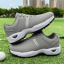 Zapatos de golf para exteriores antideslizantes sobre hierba, unisex, cómodos, ligeros y duraderos, con tracción para todo tipo de clima, aptos para varios deportes - Gris - Ver 12
