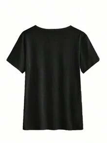 Spanglish Graphic T-Shirt - Casual Crew Neck Tee With Slight Stretch For Women - Knit Fabric Short Sleeve Top For All Seasons | Exquisite Design |   Loose And Comfortable |   Easy To Match | - 1 - 查看 2