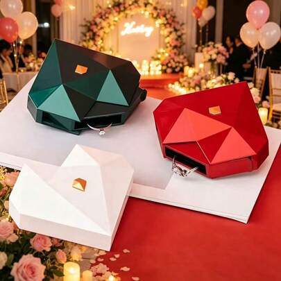 Hộp trang sức hình trái tim - Hộp quà tặng nhẫn đính hôn hoàn hảo cho Ngày Valentine.