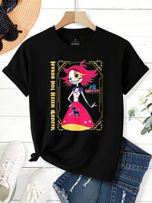 Halloween Nightmare Before Christmas Muffy Character T Shirt Black Cotton Graphic Tee For Women And Men Unisex Fashion Top - màu đen - Xem 1