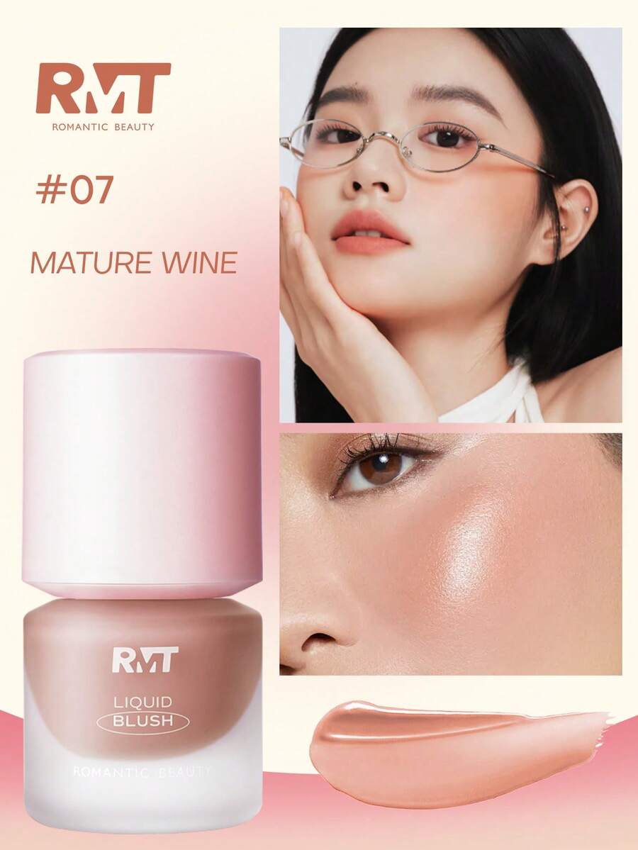 Romantic Beauty RMT 液態腮紅,自然提亮,長效持妝。輕盈絲滑質地,易於塗抹,打造自然日常腮紅妝容。送給母親、妻子、姐妹和女友的完美精緻美妝禮物。 - 07 - 查看 1