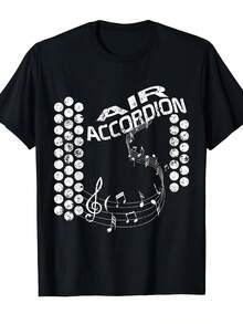 1PSCCamiseta de Instrumento Musical Acordeón Air - Negro - Ver 6