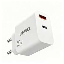 20W PD Fast Charger, Dual USB A+C Port Wall Charger, EU Compact Power Adapter Suitable For Smartphones, Tablets. Lightweight And Compact, Compatible With Phones, Tablets, Earphones, Cameras. Available In Black And White - EU C Type Plug(220-240V) - View 7