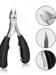 6pcs/Set Stainless Steel Nail Clipper Set, Pedicure, Manicure Tools, Cuticle Pusher, Nail File, Bathroom Accessories, Suitable For Thick Nails And Ingrown Nails, Professional Sharp And Durable, Suitable For Men And Elderly, Travel Essential - Multicolor - View 4