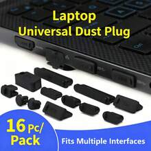 Bộ 16 nút bịt lỗ bụi đa năng cho laptop, bảo vệ toàn diện các giao diện để ngăn ngừa bụi tích tụ. - Xem 1