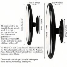 1pc Elegant Art Deco-Style Round Convex Wide-Angle Mirror-Wall-Mounted Decorative Mirror With A Full Plastic Frame; Suitable For Modern Home Decor And Room Styling In Bedrooms, Living Rooms, Studies, Kitchens, And More. - Multicolor - View 5