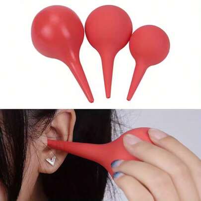Single Ear Worm Cleaning Tool, Designed For Ear Hygiene, Includes Air Blower Pump And Dust Collector, Suitable For Adults, Rubber Earwax Cleaner, Home Cleaning Accessory, Essential For Home And Apartment