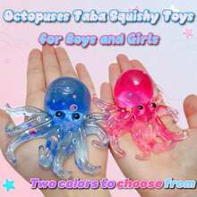 Transparent Color Realistic Octopus Squishy Toy – Ultra Soft Slow-Rise Stress Relief Fidget, Cute High-Quality Anxiety Release Toy For Birthday & Christmas Gifts - 透明白 - 查看 5