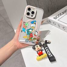 This Disney Mickey Mouse Pattern Lanyard Phone Case Features A Strong Magnetic Closure And Full Coverage Of Acrylic And TPU Material. It's Shockproof, Lightweight, And Suitable For IPhone17/16/11/13/15/15 Plus/15 Pro/15 Pro Max/12/14 Pro Max/11 Pro Max/12 Pro/12 Pro Max/13. It's A Popular Birthday Gift, Business Gift, Durable, Stain-Resistant, And Fingerprint-Resistant New Phone Case For Men And Women. It Also Includes A Mickey Mouse Phone Case And Mickey Mouse Doll Bracelet. Compatible With SamsungGalaxy S20, S21, S22, S23, And S24 Series. It's The Perfect Gift For Friends And Family. This Stylish Phone Case Is Fun, Lightweight, And Durable. IPhone17 Pro Max Phone Case, Minnie Phone Case. - Trong sáng - Xem 7