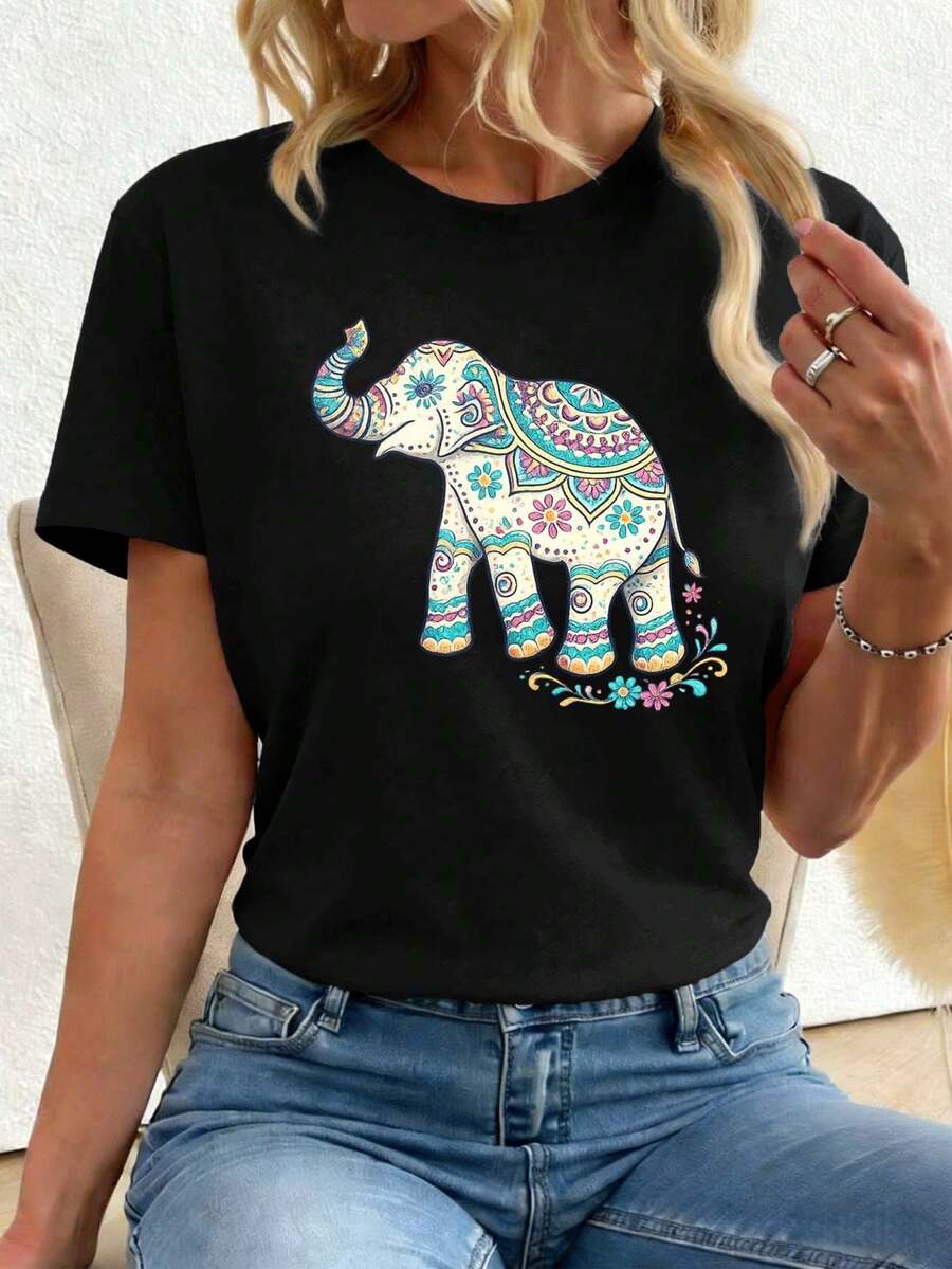 Women T-Shirts - Black - View 1